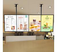 Scatola luminosa a LED per visualizzazione menu, cartellone per le affissioni da parete con montaggio rapido per ristoranti, negozi e bar