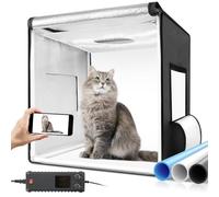 Scatola luminosa modulare per fotografia con 2 pannelli LED dimmerabili, kit portatile da 100 cm con 3 fondali per fotografia cosmetica di gioielli di prodotti