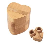 Scatola magica in legno con scomparti nascosti, per adulti e adolescenti, intelligente, per rompicapo difficile, impossibile, collana con cuore, regalo segreto per la fidanzata