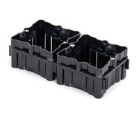 Scatola meccanismi - Incasso doppio colore nero ideale per installazione elettrica consente una distribuzione efficiente delle connessioni.