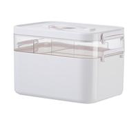 Scatola Medicinali, Double Layer Cassetta Medicinali,Portamedicine Da Casa,Organizer Medicinali Contenitori Farmaceutici Portatili Sono Adatti Per l'ufficio Della Scuola di Famiglia(24,5x16,5x15,5cm)