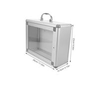 Scatola Medicine da Parete Metallo e Acrilico Organizer per Pronto Contenitore per Uffici Banche e Bagni Pubblici Montaggio Muro Facile e