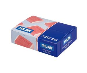 Scatola Milan da 24 gomme da cancellare color crema 624 bianche