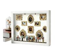 Scatola Mini Museo con Silhouette - 22,7x31,4x3,7 Cm Kit Mini Museo, Cornici per Piccoli Musei con Piccole Figurine Cornici Dorate | personalizzata per figurine fai-da-te per la decorazione d