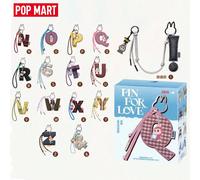 Scatola misteriosa serie codice POP MART - Ciondolo lettera N-Z, accessori per borse e portachiavi, divertente scatola cieca (solo una scatola) Policloruri di vinile
