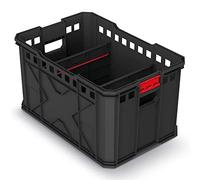 Scatola modulare per il trasporto con divisori in plastica, capacità di carico fino a 50 kg, nero, 536 x 354 x 300 mm
