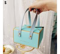 Scatola multifunzione in pelle per dolcetti, ideale per Capodanno, feste di compleanno e decorazioni per matrimoni (blu S)
