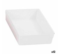 Scatola Multiuso Componibile Bianco 22,5 x 15,5 x 5,3 cm [12 Unità]