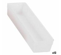 Scatola Multiuso Componibile Bianco 30,5 x 8 x 5,3 cm [12 Unità]