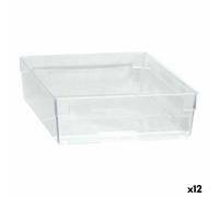 Scatola Multiuso Componibile Trasparente 22,5 x 15,5 x 5,3 cm [12 Unità]