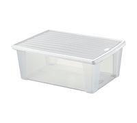 Stefanplast Elegance - Contenitore multiuso, misura XXL, colore: bianco/trasparente