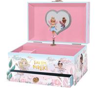 Scatola Musicale Fata per Bambine - Portagioie Carillon per Bambini con Fata Che Gira e Specchio, Regali Principessa per Bambine, Scatole per Gioielli, Regalo di Compleanno per Bambini - 3-10 Anni