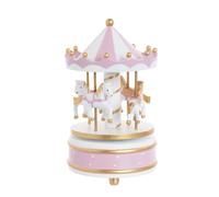 Scatola musicale giostra unicorni rosa, bianca e dorata