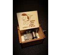 Scatola musicale in legno Pinocchio When you wish upon a star - Personalizzabile