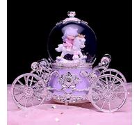 Scatola Musicale Legno Carosello Classico con 3 Cavalli Che Girano Melodia Tradizionale Regalo Compleanno(H)