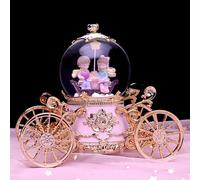 Scatola Musicale Legno Carosello Classico con 3 Cavalli Che Girano Melodia Tradizionale Regalo Compleanno(M)