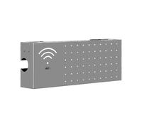 Scatola nascondiglio per router - montaggio a parete multifunzione in acciaio al carbonio per la casa, router Wi-Fi, per presa di rete, protezione di uscita, collegamento soggiorno, TV e