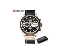 (scatola nera)Orologi da uomo Curren, moda casual, al quarzo, sportivi, orologi da polso blu, cronografo