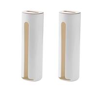 Scatola organizer a parete da 2 pezzi, scatola portaoggetti a parete, dispenser per dischetti di cotone, scatola portaoggetti varia, scatola portaoggetti in plastica, accessori cucina e bagno