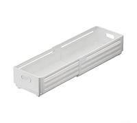 Scatola organizer allungabile per calze, indumenti intimi e accessori piegati, progettata per l'integrazione di comò e scaffali (bianco medio)
