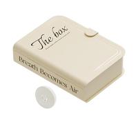 Scatola organizer da tavolo, custodia trasparente per cavi, custodia per libri, design, scatola portaoggetti, contenitori in plastica, organizer per cancelleria per Line Earbud (Bianco crema)