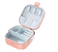 Scatola organizer for gioielli Scatole for piccoli Custodia da viaggio for donna Organizzatore portatile multifunzione for orecchini Per Riporre Gioielli E Ornamenti(Pink)
