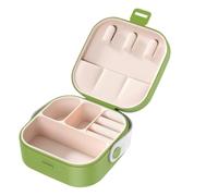 Scatola organizer for gioielli Scatole for piccoli Custodia da viaggio for donna Organizzatore portatile multifunzione for orecchini(Green)