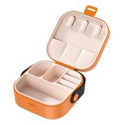 Scatola organizer for gioielli Scatole for piccoli Custodia da viaggio for donna Organizzatore portatile multifunzione for orecchini(Orange)
