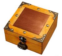 Scatola organizer in legno con serratura per accessori gioielli e documenti importanti nello spazio di lavoro o camera da letto (H)
