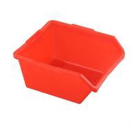 Scatola organizer in plastica PE per viti da officina e stoccaggio hardware - Vassoio impilabile per la selezione dei componenti, 135 x 120 x 65 mm (grande), blu/rosso/nero (piccolo-rosso)