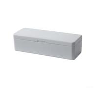 Scatola organizer multi-batteria con protezione antipolvere e supporto verticale per batterie AAA AA C D 9 V e cavi USB standard (grigio)