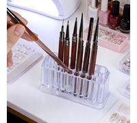 Scatola Organizer Pennelli Nail Art Trasparente Acrilico per 12,4 x 4,9 x 5,4 cm