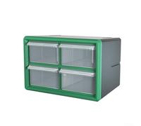 Scatola organizer per attrezzi con design compartimentato, montaggio a parete e caratteristiche impilabili per soluzioni di archiviazione ottimizzate (4 griglie verde)