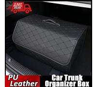 Scatola Organizer per bagagliaio dell'auto borsa portaoggetti per strumenti multiuso per Auto di grande capacità stivaggio riordino pieghevole in pelle per scatola di immagazzinaggio di emergenza