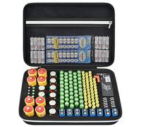 Scatola organizer per batterie con tester per batterie (BT168), custodia per custodia adatta per 9 V D al litio 3 V (non include batterie), Fullblack, moderno