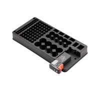 Scatola organizer per batterie - Custodia a griglia 116, supporto per celle di alimentazione impermeabile, contenitore ad alta capacità | Soluzione protettiva per batteria nera per officina domestica