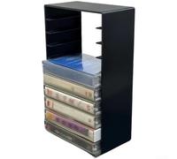 Scatola organizer per cassette con chiusura magnetica e altezza ottimizzata per il riconoscimento e la manipolazione delle etichette chiare (paesaggio)