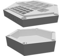 Scatola Organizer per Catan Pezzi Legno Insediamenti Città Stampata 3D Lid