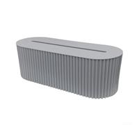 Scatola organizer per cavi con aperture di ingresso e uscita per presa multipla e cavi elettronici, 33 x 13 x 11 cm, soluzione di stoccaggio in plastica PP resistente per la casa e (blu)