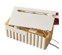 Scatola organizer per cavi, scatola multiuso per riporre cavi, organizer per cavi, con coperchio per cavi e spine