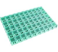 Scatola organizer per condensatori SMD/SMT, scatole per componenti elettronici, kit organizer per componenti elettronici con coperchi sicuri, contenitore 25 x 30 x 20 mm per resistori, condensatori