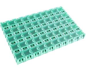 Scatola organizer per condensatori SMD/SMT, scatole per componenti elettronici, kit organizer per componenti elettronici con coperchi sicuri, contenitore 25 x 30 x 20 mm per resistori, condensatori