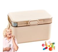 Scatola Organizer Per Medicinali - Custodia Per Armadietto Di Grande Capacità, Supporto Per Vassoio Rimovibile | Utilità Esterna Per Casa Da Viaggio Resistente All'umidità, Forma Del Corpo Trasparente