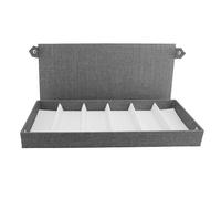 Scatola Organizer per Occhiali da Sole, Scatola per Occhiali da Sole a 6 Slot Scatola per Occhiali Multi Slot Scatola per Occhiali in Lino Porta Occhiali Organizzatore per (GRAY)