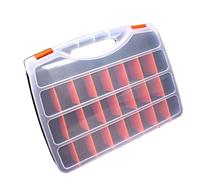Scatola organizer per piccole parti con divisori rimovibili Scatola di immagazzinaggio hardware con maniglia portatile per dadi bulloni viti chiodi hardware chiusura custodia