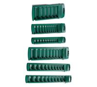Scatola organizer per prese da 1/4 3/8 1/2 pollici, supporto per guida a clip in plastica ABS con slot di sicurezza, strumento per meccanici