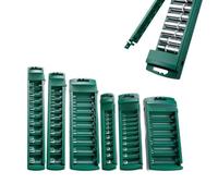 Scatola organizer per prese da /4", 3/8" e /2", supporto per guida in plastica ABS con slot dedicati, contenitore per attrezzi impilabile per meccanici e (corto 12,7 mm)