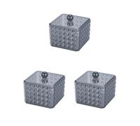 Scatola organizer per tamponi in cotone acrilico per cuscinetti auricolari, Set da 3 (scatola per tamponi), Swab Box, come descrizione