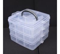 Scatola Organizer Plastica Trasparente per Gioielli Perline e Piccole Forniture