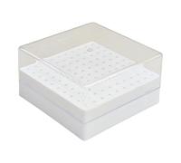 Scatola organizer professionale per punte da trapano per unghie, con coperchio trasparente, custodia portatile per strumenti per nail art, design durevole per salone, casa, uso in viaggio da parte di